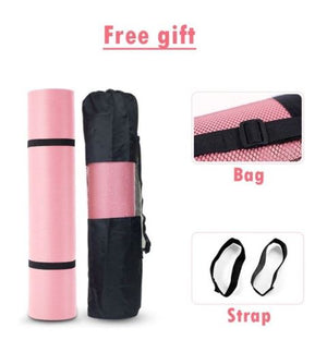 SKTITAN [READY STOCK] 10MM THICK NBR Yoga Mat 2024 Model (FREE BAG + STRAP!)