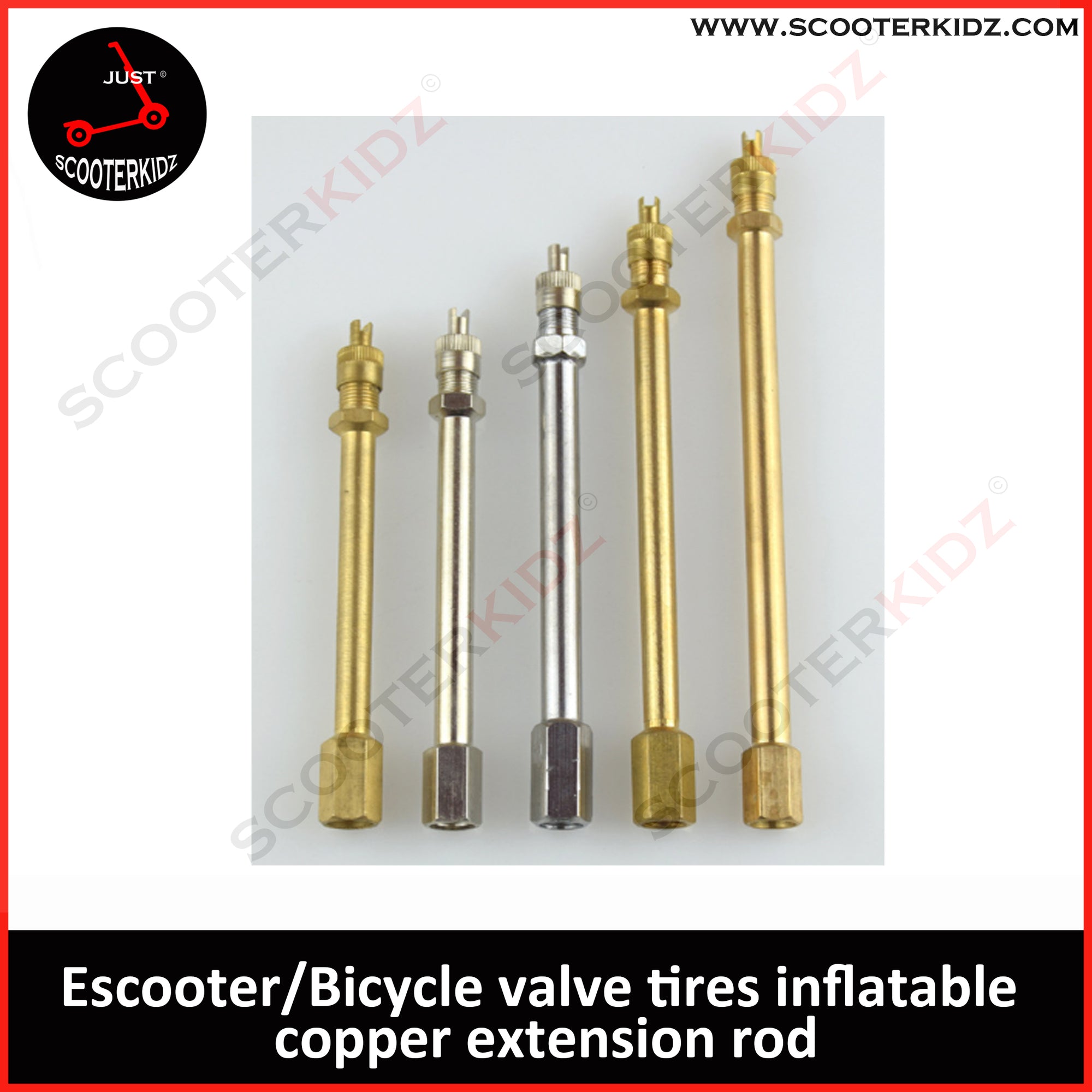 Escooter tires valve tires inflatable copper extension rod [ For DT/SW/OEM ]