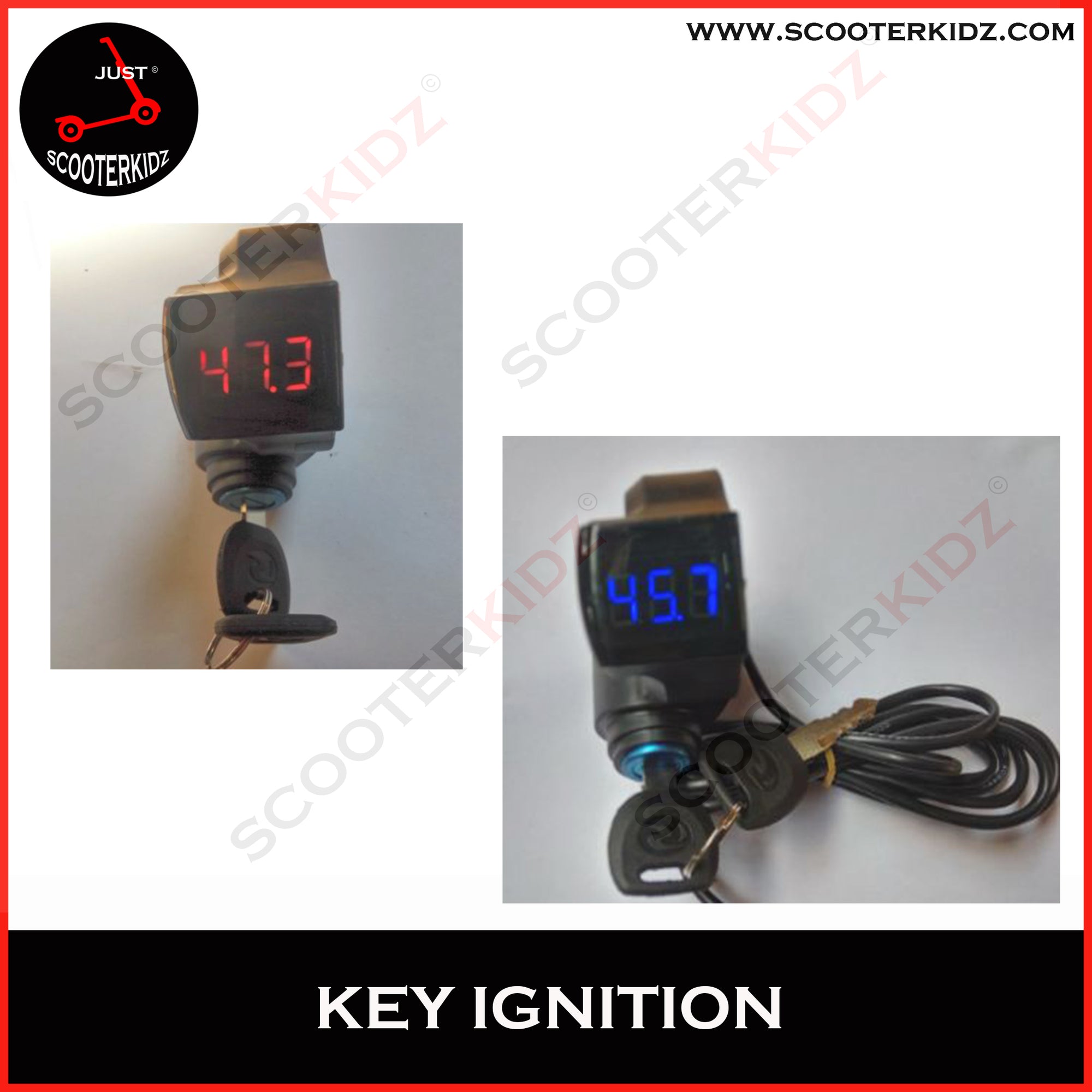 Key Ignition for Electric Scooter [Blue and Red ]