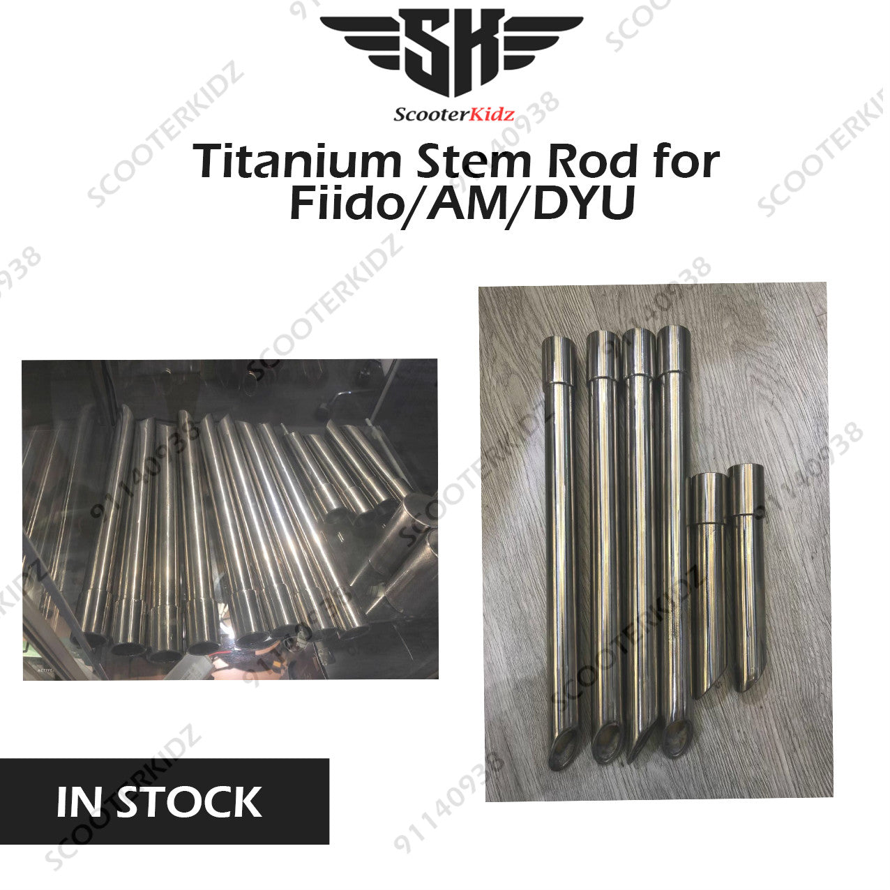 Titanium Stem Rod for FIIDO/AM/DYU