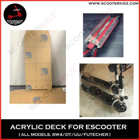 ACRYLIC DECK for Escooter [ Speedway IV, Futecher, DT, Ultron ultra and etc ]